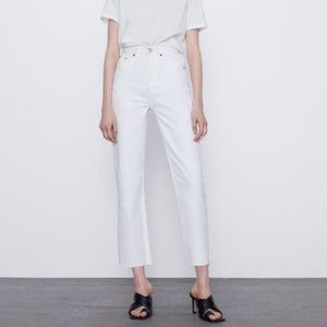 NWT ZARA High-Rise Straight Leg Jeans